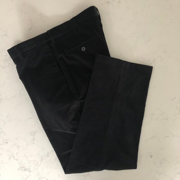 Haggar Premium Stretch Corduroy Classic Fit Straight Leg Pants Black 36x30 NWT - Picture 3 of 16